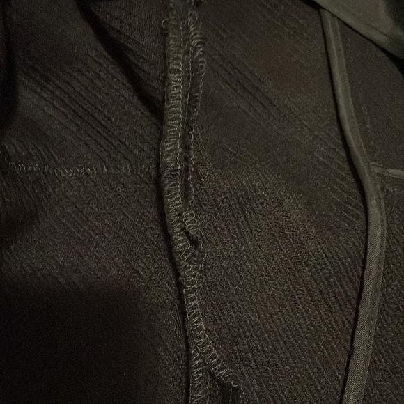 Black wool fitted asymmetric crop jacket rounded collar very unique Size Small - Picture 12 of 12